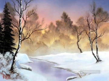 シンプルかつ安価 Painting - 冬の静けさ BR フリーハンドの風景